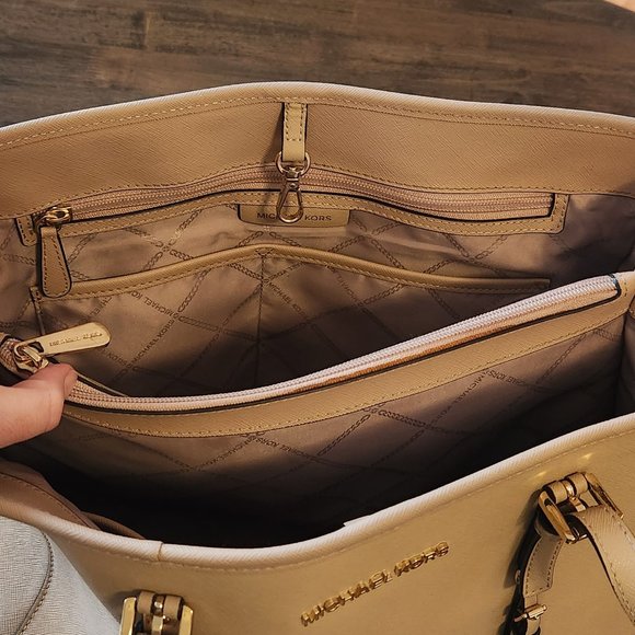 Michael Kors Tote Bag - Neutral Tan Color - Picture 11 of 15